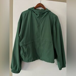 Old Navy StretchTech Crop Zip Jacket in Green Essence